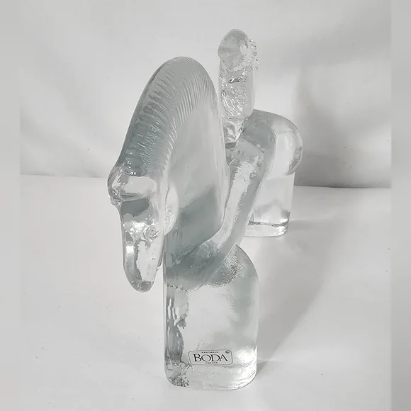 Kosta Boda Noah Series Horse and Bird Glass Figure Bertil Vallien Sweden MCM - Picture 4 of 8